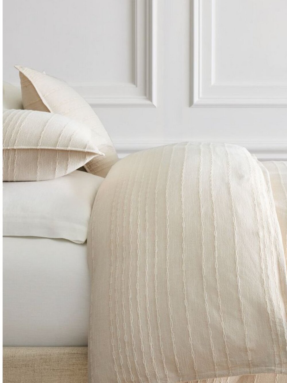 New! West Elm Reese Linen Cotton Queen Duvet Cover & Standard + Euro Sham Set